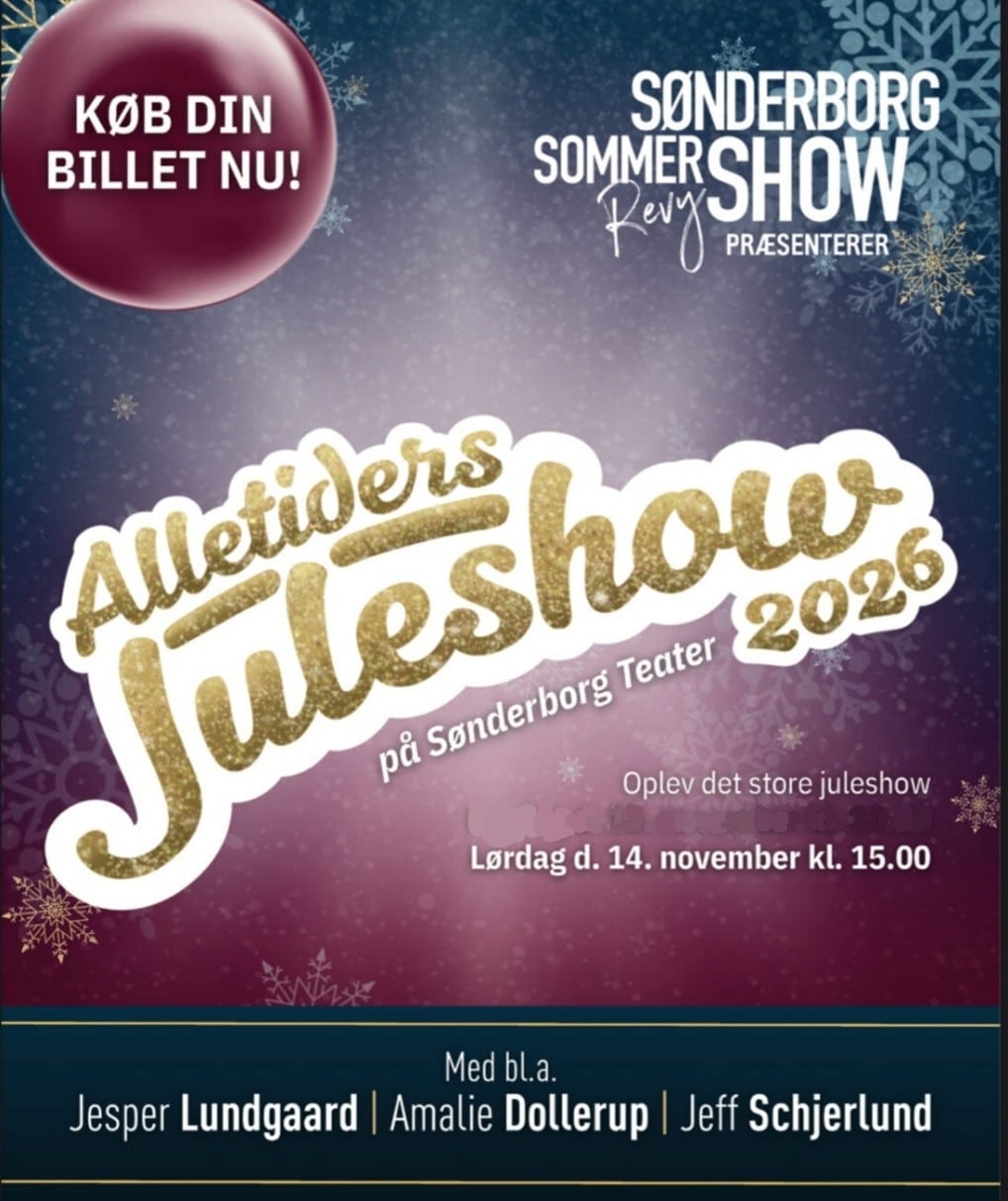 Kom med på vores tradition med et stjernespækket juleshow på Sønderborg Teater.